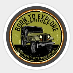 Born to Explore Sticker